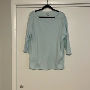 Cozy cotton 3/4 length sleeve top